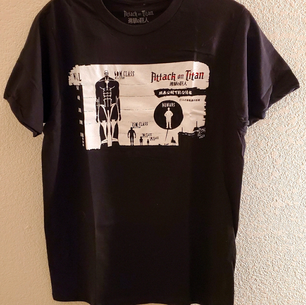 Attack on Titan Size Comparison Shirt